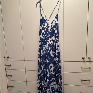 Abercrombie & Fitch Blue and White Floral Maxi Dress